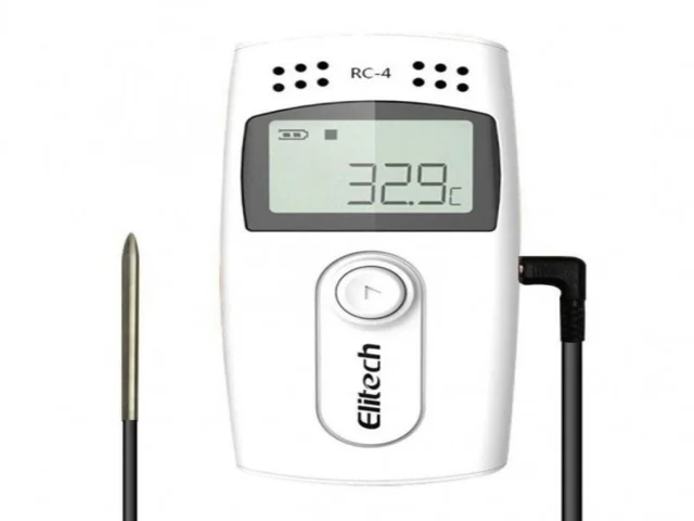 Datalogger de Temperatura (-40 A 85°C) Sensor Externo 16.000 Leituras Conexão Cabo USB - RC-4