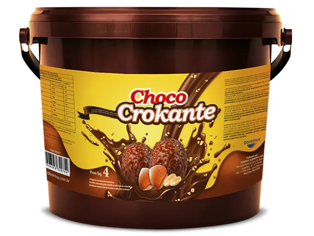 Recheio Choco Crokante Base de Gordura para Sorvetes e Gelados 16Kg
