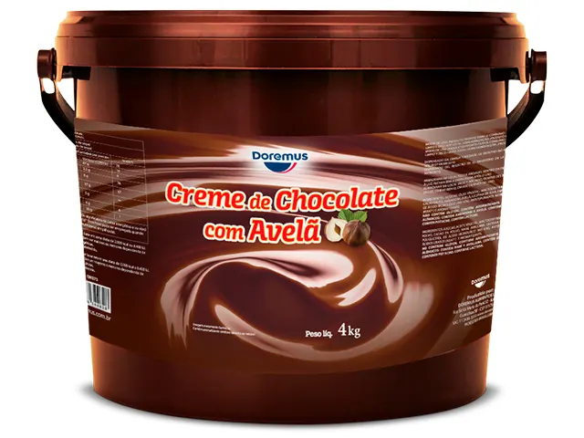Recheio Creme de Chocolate com Avelã Base de Gordura para Sorvetes e Gelados 14Kg