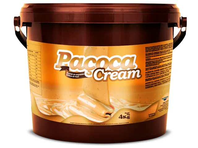 Recheio Paçoca Cream Base de Gordura para Sorvetes e Gelados 16Kg