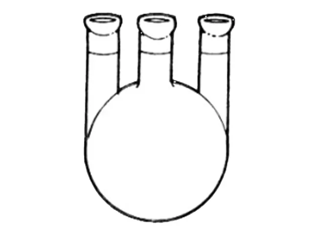 Balão para Destilação com 3 Bocas Verticais e Juntas Esféricas 3.000ml