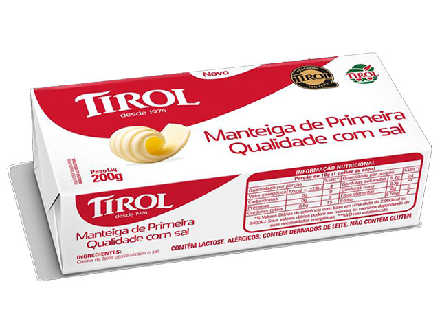 Laticínios Tirol amplia linha de manteigas da marca com nova versão em tablete