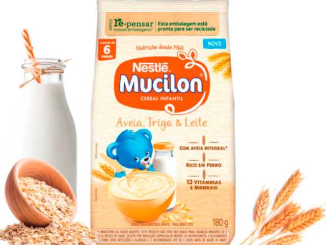 Nestlé lança Mucilon sabor Aveia, Trigo & Leite