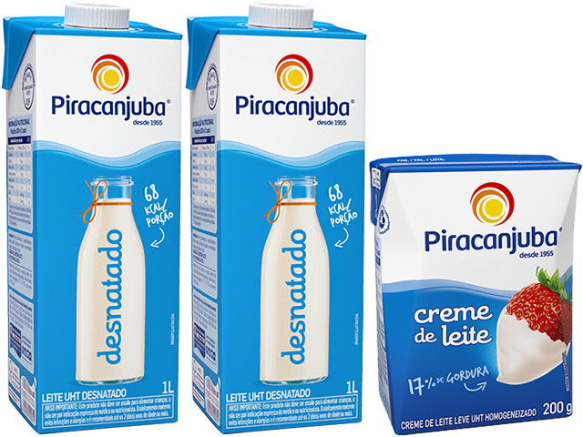 Piracanjuba é a maior fornecedora de Creme de Leite e Leite Desnatado UHT do Brasil