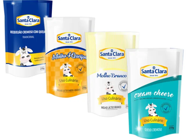 Santa Clara lança produtos em linha pouch 250g