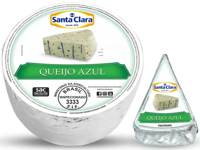 Queijo Tipo Gorgonzola Santa Clara agora é Queijo Azul