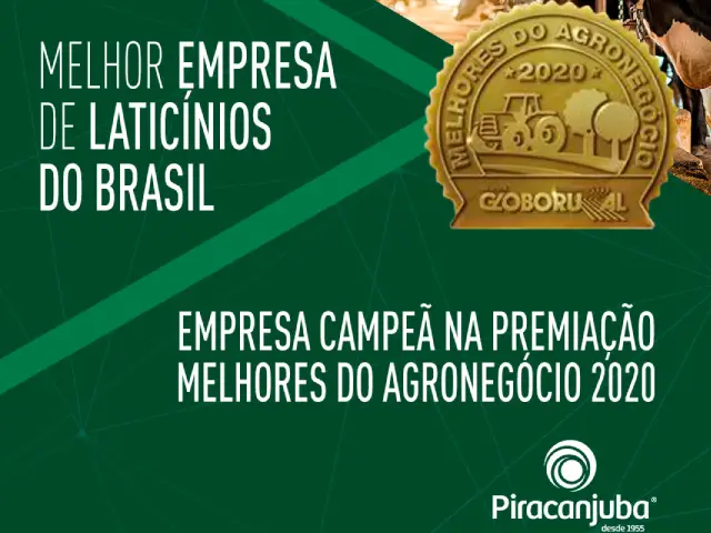 Piracanjuba é vencedora do prêmio Melhores do Agronegócio 2020