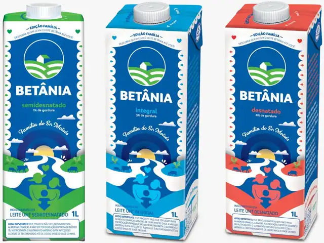 Betânia lança 2ª Edição Família de embalagens que homenageia produtores de leite