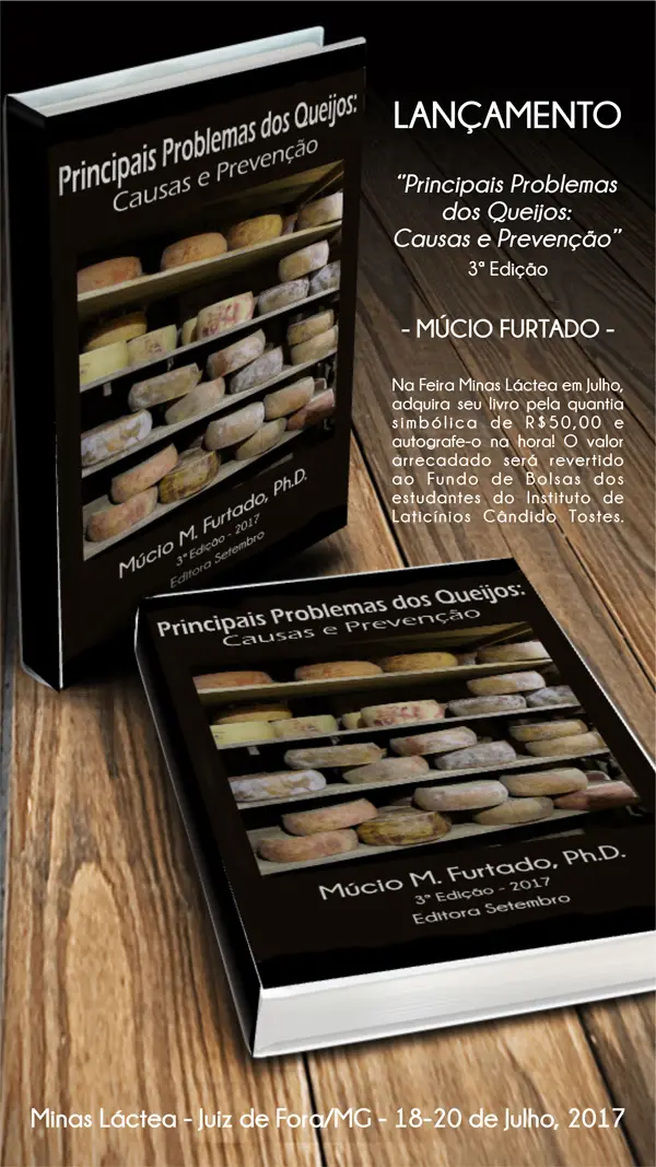 Lançamento da 3ª edição de meu livro Problemas dos queijos: causas e prevenção