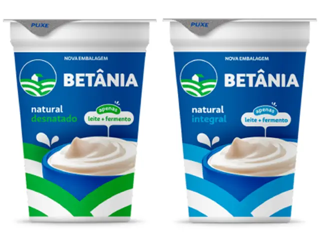 Betânia Lácteos renova embalagens das linhas Iogurte Natural e Coalhada