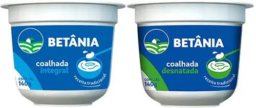 Betânia Lácteos renova embalagens das linhas Iogurte Natural e Coalhada