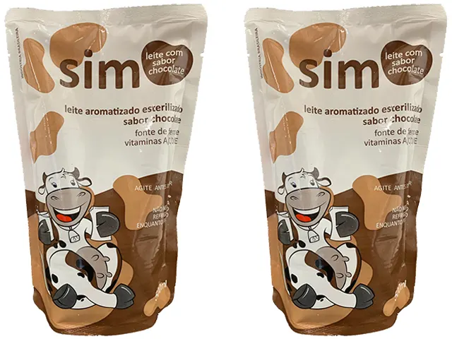 Laticínio SIM lança leite saborizado em embalagem stand up pouche