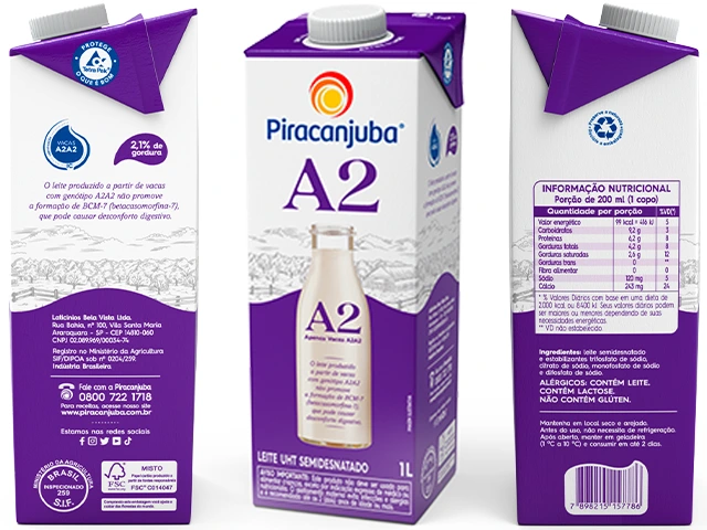 Piracanjuba apresenta ao mercado o primeiro leite A2 de caixinha