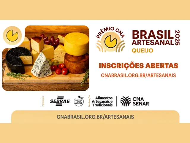CNA abre inscrições para edição de queijo do Prêmio Brasil Artesanal