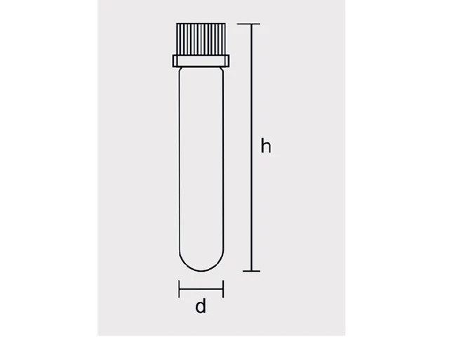 Tubo de Ensaio com Tampa de Rosca 9.5 ml Laborglas