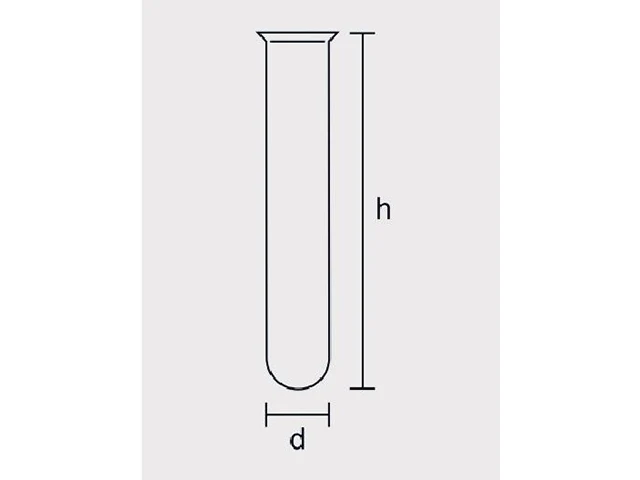 Tubo de Ensaio Vidro Neutro com Orla 4 ml Laborglas