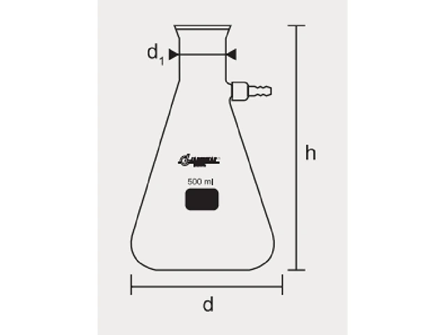 Frasco Kitazato com Saída Superior de Polipropileno 100 ml Laborglas