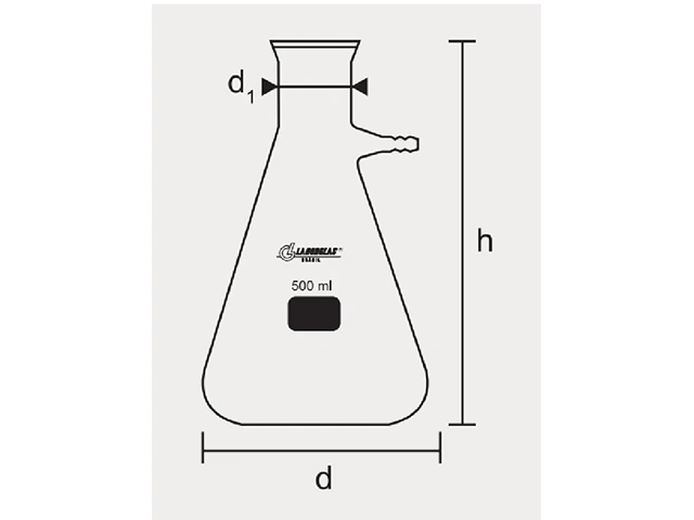 Frasco Kitazato com Saída Superior de Vidro 4000 ml Laborglas