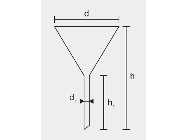 Funil Analítico Haste Curta Boro Silicato 125 ml Laborglas