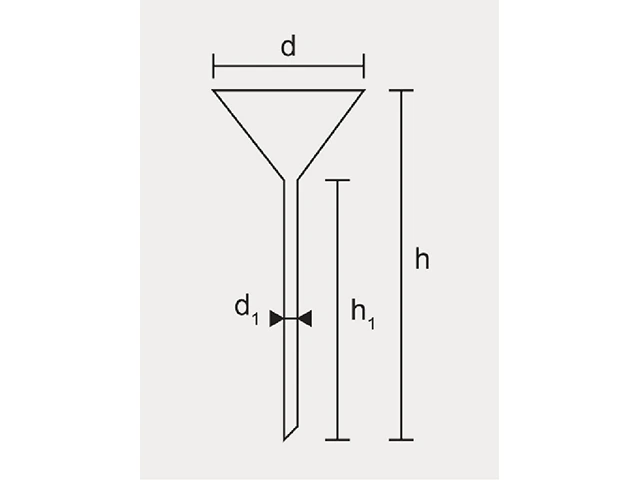 Funil Analítico Haste Longa Boro Silicato 500 ml Laborglas