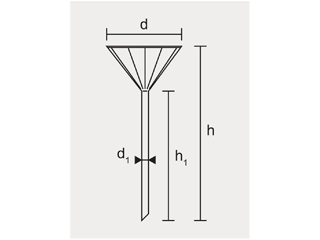 Funil Analítico Raiado Haste Longa Boro Silicato Laborglas