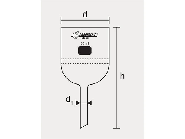 Funil de Buechner com Placa Porosa 250 ml Laborglas