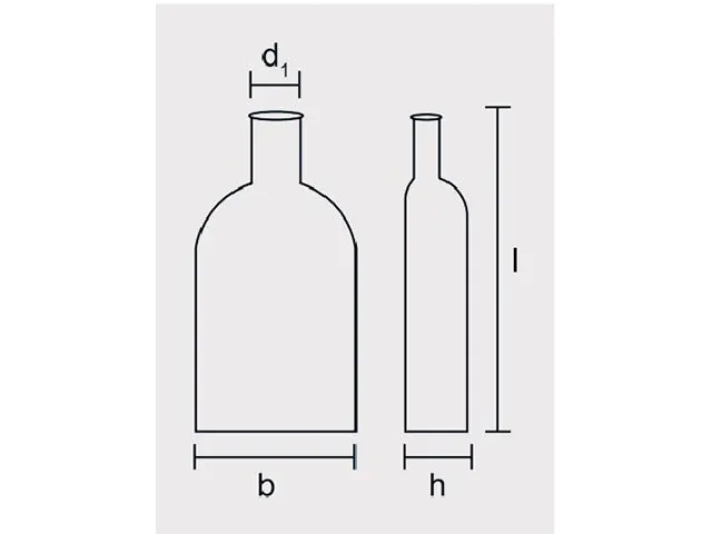 Frasco Roux para Cultura 1000 ml Laborglas