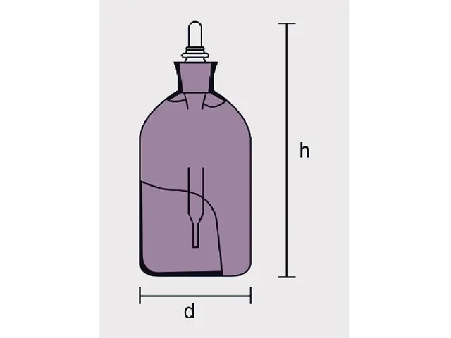 Frasco Conta Gotas Alcalino Âmbar 125 ml Laborglas