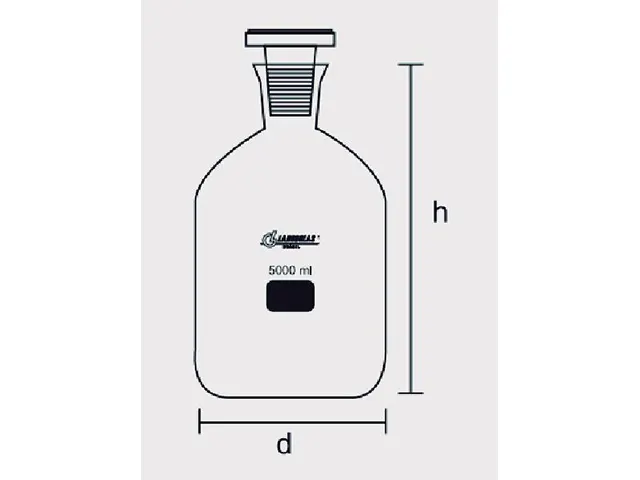 Frasco para Soro em Vidro Borosilicato 10.000 ml Laborglas