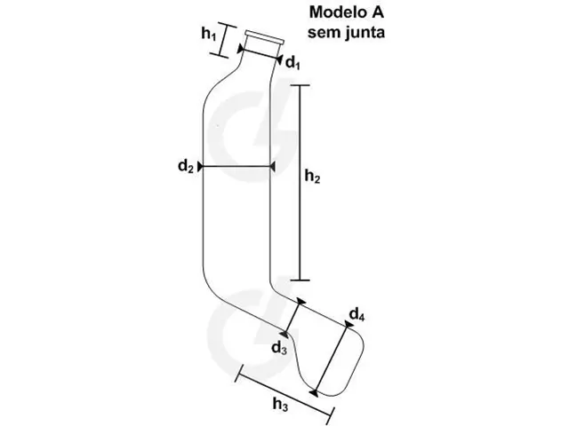 Frasco de extração Mojonnier Modelo A sem Junta Laborglas