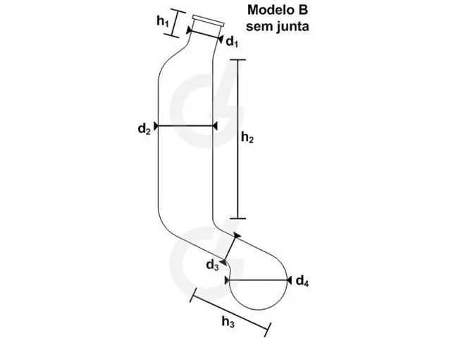 Frasco de extração Mojonnier Modelo B sem Junta Laborglas