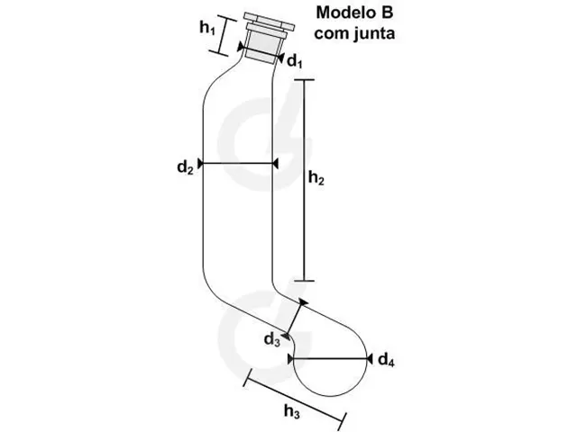 Frasco de extração Mojonnier Modelo B com Junta Laborglas
