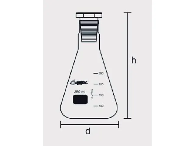 Frasco Erlenmeyer com Rolha de Polipropileno 100 ml Laborglas