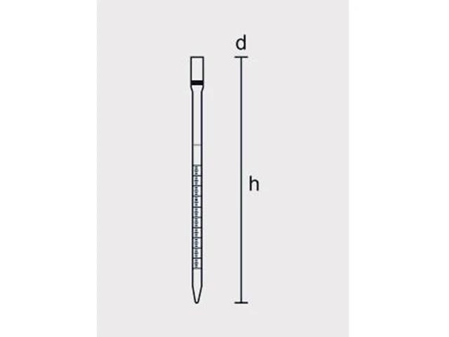 Pipeta Graduada Sorológica de Mhor 2 ml 1/10 Laborglas