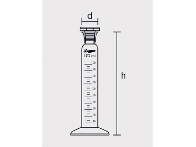 Proveta Graduada Base Redonda de Vidro com Rolha de Vidro 25 ml Laborglas