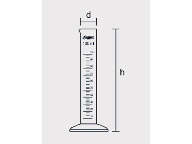 Proveta Graduada Base Redonda de Vidro 5 ml Laborglas