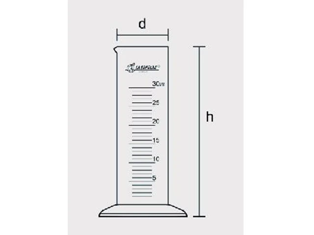 Proveta Pluviométrica Graduada 280 ml Laborglas