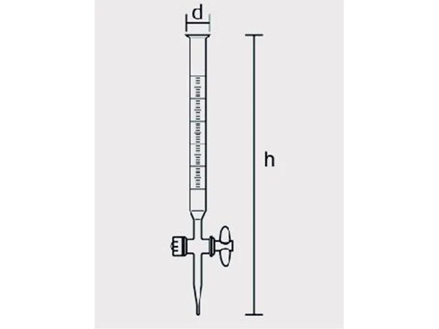 Bureta com Torneira de PTFE 100 ml Laborglas