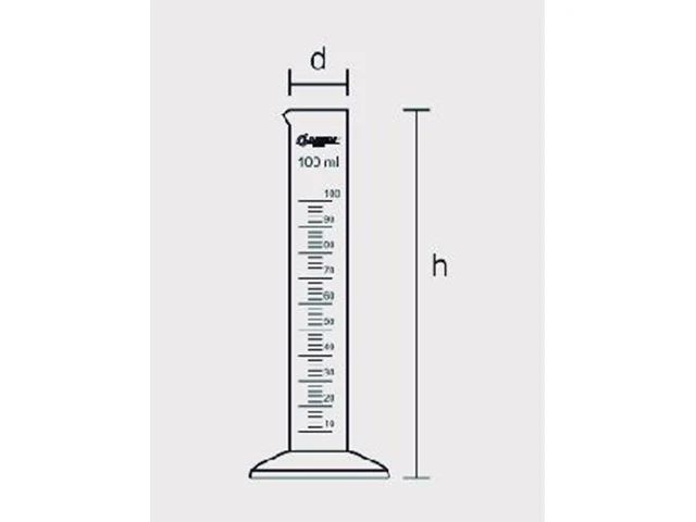 Proveta Graduada Classe A Base Redonda de Vidro 10 ml Laborglas