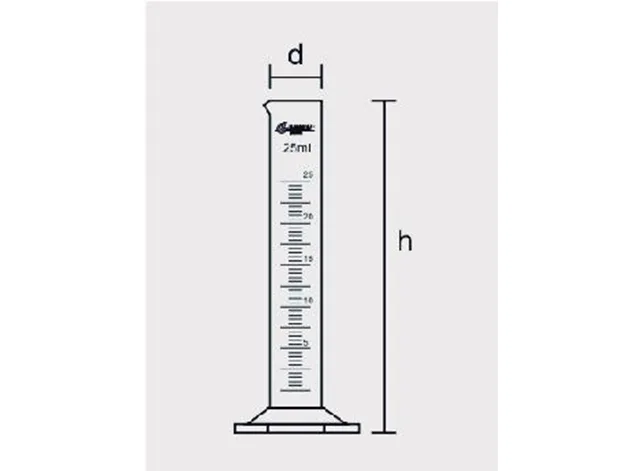 Proveta Graduada Base Hexagonal de Vidro 100 ml Laborglas