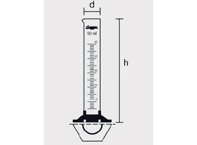 Proveta Graduada de Vidro Classe A e Base Hexagonal de Polipropileno 10 ml Laborglas