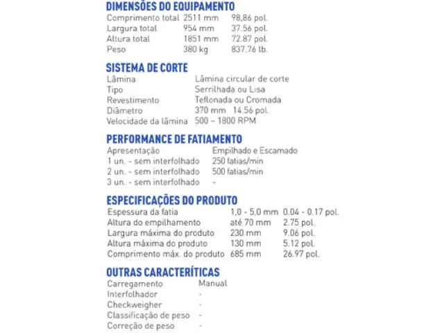 Fatiadora Industrial de Frios FT-250