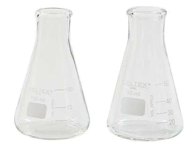 Frasco Erlenmeyer de Vidro 50ml