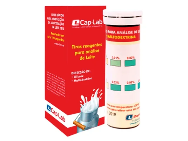 Tiras Reagentes para Analise de Glicose e Maltodextrina em Leite