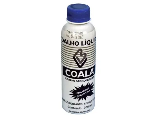 Coalho Líquido Natural para Queijos Coala 1:3.000 Frasco 200ml