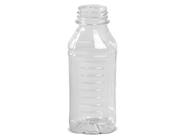 Frasco PET Cristal 300ml Quadrado com Tampa