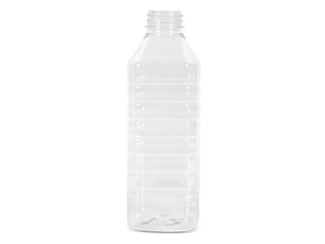 Frasco PET Cristal 1000ml Quadrado para Suco com Tampa