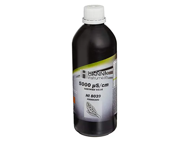 Solução Padrão de condutividade de 5.000 µS/cm 500 mL HI8039L