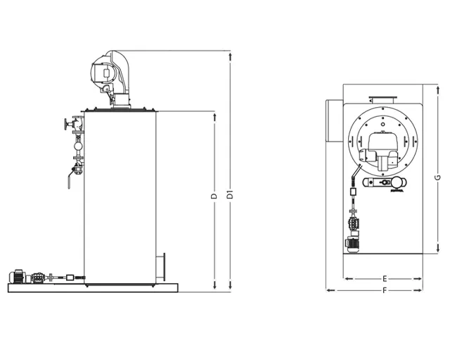 Gerador de Vapor Instantâneo Vertical 110 Kg/h