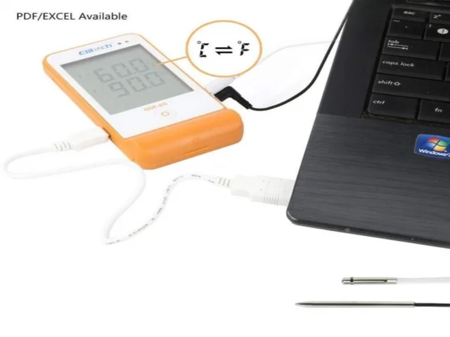 Datalogger de Temperatura e Umidade com Glicol (-40 A 85°C / 10-99%UR) Conexão Cabo USB - GSP-6G